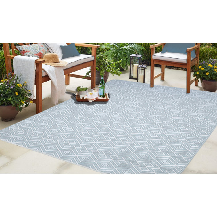 Foundry Select Vosburg Power Loom Blue Rug & Reviews Wayfair Canada